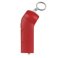 Light Up Tire Gauge Flashlight w/Key Ring (Red)